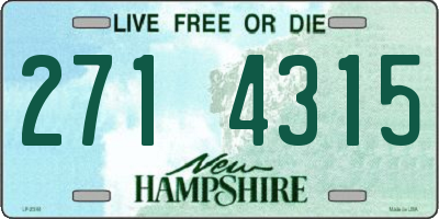 NH license plate 2714315
