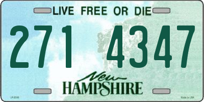 NH license plate 2714347