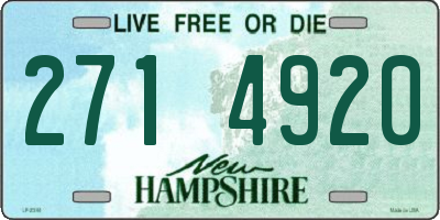 NH license plate 2714920