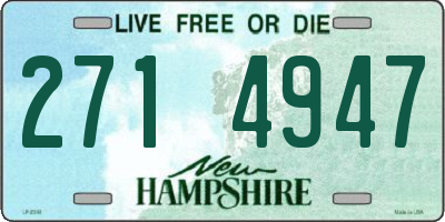 NH license plate 2714947