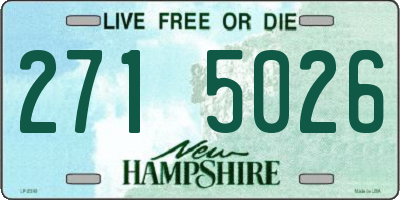 NH license plate 2715026