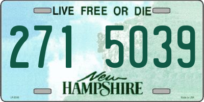 NH license plate 2715039