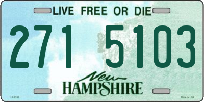 NH license plate 2715103