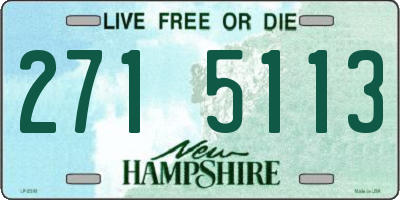 NH license plate 2715113