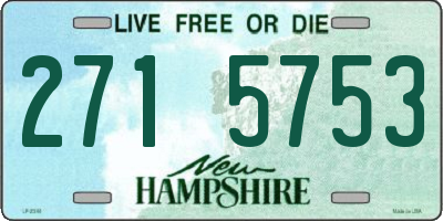 NH license plate 2715753