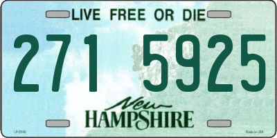 NH license plate 2715925