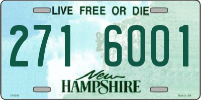 NH license plate 2716001