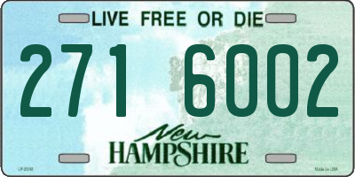 NH license plate 2716002