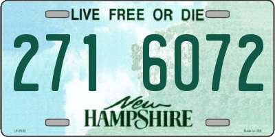 NH license plate 2716072