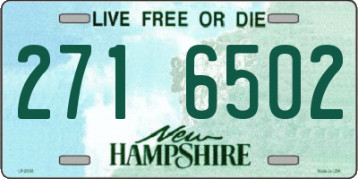 NH license plate 2716502