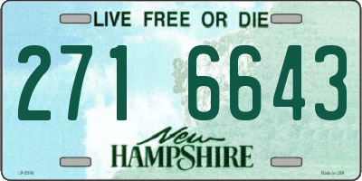 NH license plate 2716643