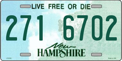 NH license plate 2716702