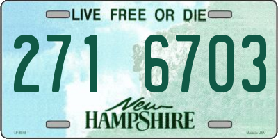 NH license plate 2716703