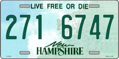 NH license plate 2716747