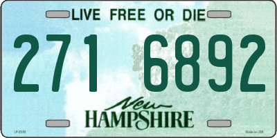NH license plate 2716892