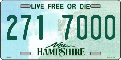 NH license plate 2717000