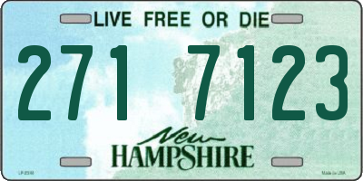 NH license plate 2717123