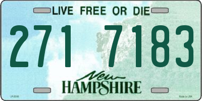 NH license plate 2717183
