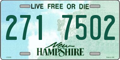 NH license plate 2717502
