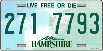 NH license plate 2717793