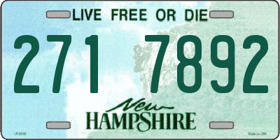 NH license plate 2717892
