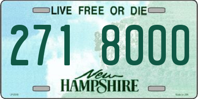 NH license plate 2718000