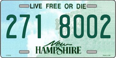 NH license plate 2718002