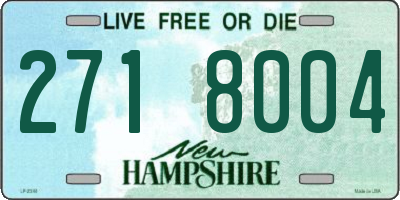 NH license plate 2718004