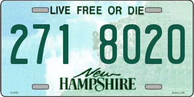NH license plate 2718020