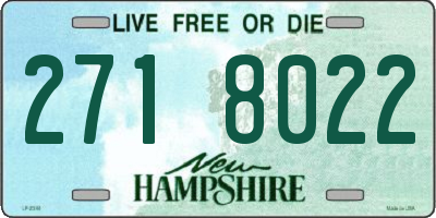 NH license plate 2718022