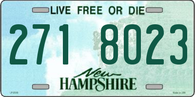 NH license plate 2718023
