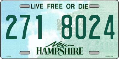 NH license plate 2718024