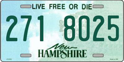 NH license plate 2718025