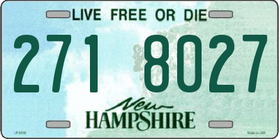 NH license plate 2718027