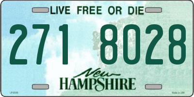 NH license plate 2718028