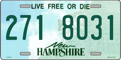 NH license plate 2718031