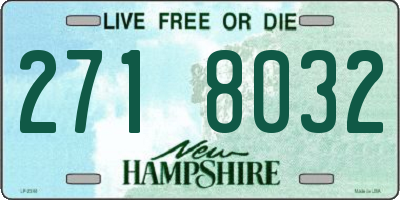 NH license plate 2718032