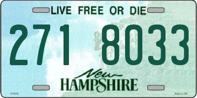 NH license plate 2718033