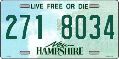 NH license plate 2718034