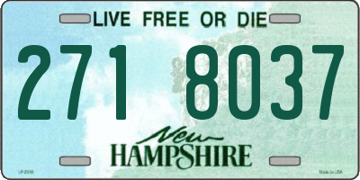 NH license plate 2718037