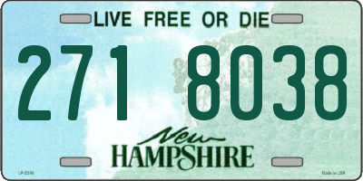 NH license plate 2718038