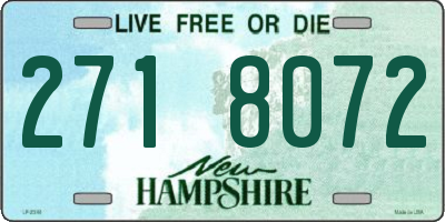 NH license plate 2718072