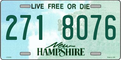 NH license plate 2718076