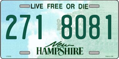 NH license plate 2718081