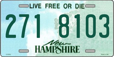 NH license plate 2718103