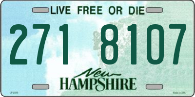 NH license plate 2718107