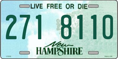NH license plate 2718110