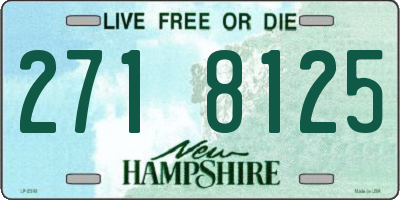 NH license plate 2718125