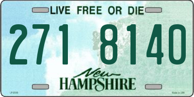 NH license plate 2718140