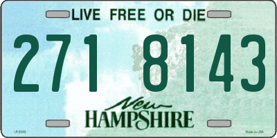 NH license plate 2718143